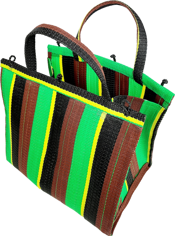 Handwoven Plastic Tote - Cleo