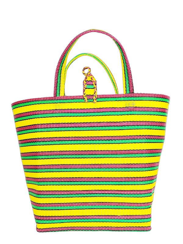 Handwoven Plastic Tote - Sun